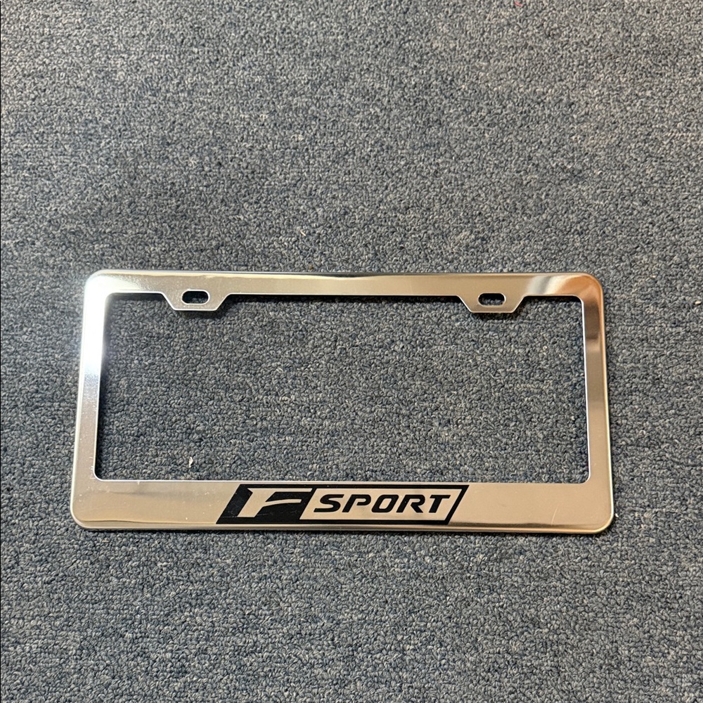 Lexus F Sport Chrome Silver Metal License Plate Frame